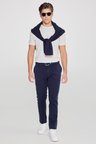 Pamuklu Slim Fit Dar Kesim Yan Cepli Esnek Chino Pantolon