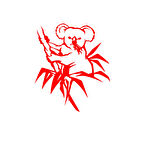 Koala Sticker 17x17 Cm Kırmızı