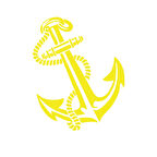 Denizci Çapası Sticker 17x17 Cm Sarı