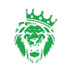 Kral Tacçlı Aslan Sticker 17x17 Cm Yeşil