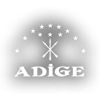 Adige Çerkez Bayrağı Sticker 17x17 Cm Beyaz