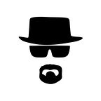 Mr. White Sticker 17x17 Cm Siyah