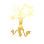 Bugs Bunny Araba Stickeri 17x17 Cm Gold