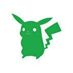 Pikachu Araba Stickeri 17x17 Cm Yeşil