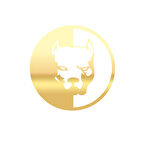 Pitbull Araba Stickeri 17x17 Cm Gold