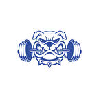 Bulldog Araba Sticker 17x17 Cm Mavi