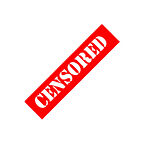 Censored Araba Sticker 17x17 Cm Kırmızı