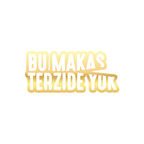Bu Makas Terzide Yok Araba Sticker 17x17 Cm Gold