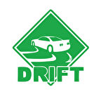 Drift Araba Sticker 17x17 Cm Yeşil