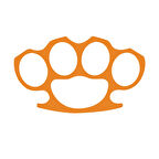 Muşta Araba Sticker 17x17 Cm Turuncu