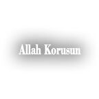 Allah Korusun Araba Sticker 17x17 Cm Beyaz