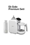 Xenon Smart Ek Gıdaya Geçiş Premium Seti (2'li) | 5'i 1 Arada Bebek Mama Robotu ve Şarjlı Taşınabilir Kettle 500 ml
