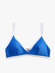 Koton X Sibil Çetinkaya - Kontrast Detaylı Dokulu Kobalt Mavi Bralet Bikini Üstü