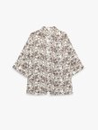 Koton X Melis Ağazat - Keten Karışımlı Cepli Floral Nakış Detaylı Kimono