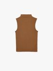 Pamuklu Dik Yaka Slim Fit Kolsuz Body