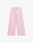 Koton X Sibil Çetinkaya - Pamuklu Beli Bağcıklı Geniş Paça Çizgili Poplin Pantolon