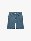 Normal Bel Pamuklu Bermuda Straight Fit Jean Şort