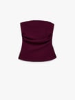 Slim Fit Drape Detaylı Straplez Top