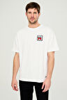 GTR Logolu Oversize B-Shirt Beyaz