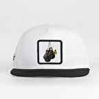 Boks Logolu Siyah-Beyaz Hip Hop Şapka