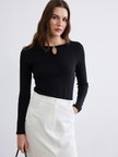 LCW EVERYDAY Siyah Bisiklet Yaka Kadın Body