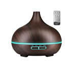 H2O Kumandalı Hava Nemlendirici Difüzör 550 ML Koyu Ahşap
