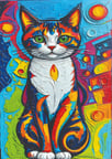 Nova Puzzle 1000 Parçalık Renkli Kedi Portresi Yapboz/Puzzle - 41201