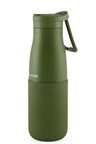 Puccon Haki 500 ml Çelik Okul Matarası - Silikon Gövdeli (Nokta) Çelik Termos - 50027