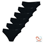  Premium Bambu Kadın Slip – 6’lı  Paket Siyah
