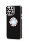 Apple iPhone 14 Pro Max Kılıf  Kamera Korumalı Logo Çevresi Halka Tasarım Lüx Kapak