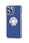 iPhone 14 Pro Kılıf Kamera Korumalı Logo Çevresi Halka Tasarım Lüx Kapak