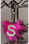 Pembe Tüylü S harfi Anahtarlık