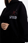 Unisex Oversize Spirit Kapüşonlu Sweatshirt
