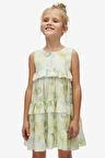 Nk Kız Çocuk Georgia Elbise 4-8 Yaş Yeşil