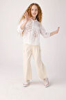 Jena Kız Çocuk Natural Pantolon 7-14 Yaş Krem