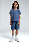 Rolypoly Erkek Çocuk Müslin Şortlu Takım 2-8 Yaş İndigo