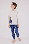 Rolypoly Erkek Çocuk Pijama Takım 2-8 Yaş Krem