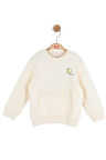 Nk Erkek Bebek Elephnat Sweatshirt 1-4 Yaş Krem
