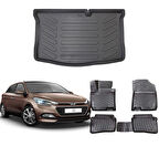 Hyundai İ20 2015-2020 Rizline 3D Havuzlu Paspas ve Bagaj Havuzu  Siyah