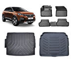 Peugeot 3008 2016 Sonrası Allure, Active Prime 3D Rizline Paspas ve Bagaj Havuzu