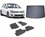 Sahler Volkswagen Golf 7-7.5 2013-2020 4.5D Havuzlu Paspas 3D Bagaj Havuzu Set