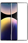 Xiaomi Redmi Note 14 Pro 5G Ekran Koruyucu Nano Tam Kapatan İnce Esnek Polymer Siyah