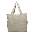 Samilon Kabartmalı Puf Kumaş Shopper Çanta Taş
