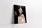 Marliyn Monroe Kırmızı Çiçeğiyle Kanvas Tablo