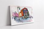 Avrupada Sokak Kanvas Tablo