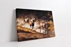 Dağda Koşan Atlar Kanvas Tablo
