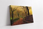 Sonmbaharda Gün Batımı Orman Kanvas Tablo