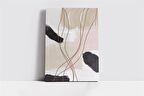 Line Art Bej Kanvas Tablo