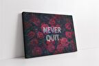 Never Quit Glitch Kanvas Tablo