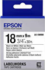 Epson LK-5WBW Orjinal Güçlü Yapışkanlı Etiket Kartuşu Siyah Beyaz 18 mm C53S655012
